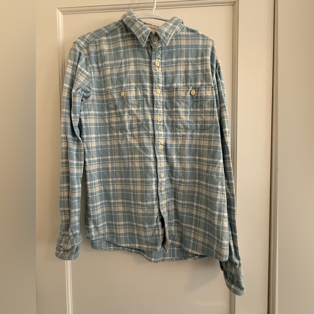 Faherty The Surf Flannel - Seabrooks Sand Plaid Small